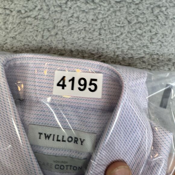 Twillory Shirt Men's S 14.5 32-33 Blue Red Button Up Long Sleeve - Picture 9 of 9